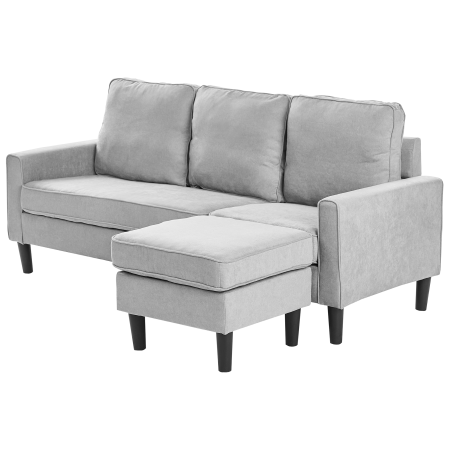 3-seater sofa AVESTA Light grey with ottoman [3]