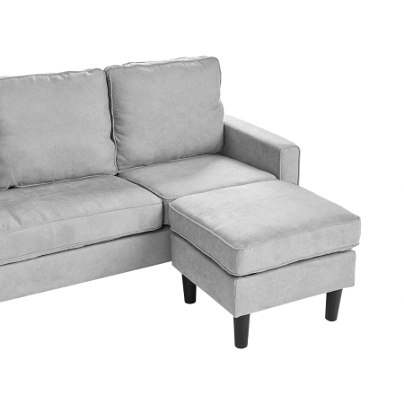 3-seater sofa AVESTA Light grey with ottoman [6]