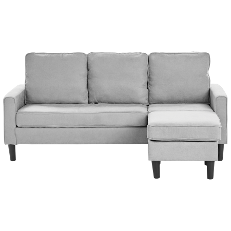 3-seater sofa AVESTA Light grey with ottoman [1]