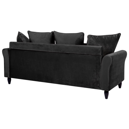 3-seater sofa bed BORNHOLM Black velvet [5]