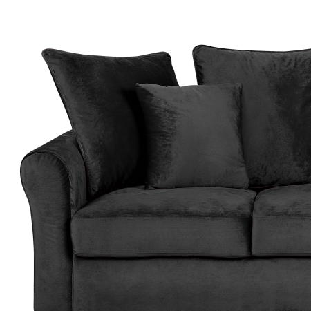 3-seater sofa bed BORNHOLM Black velvet [4]