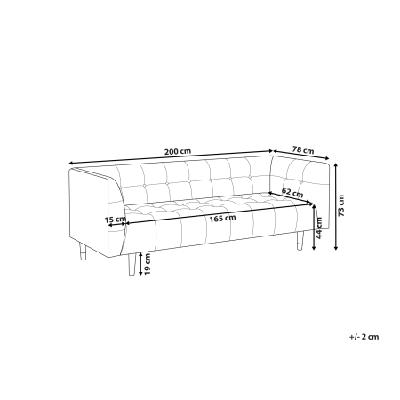 3-seater sofa BYSKE Off-white Boucle [2]