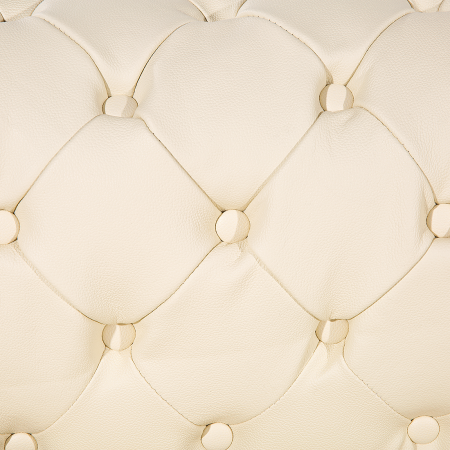 Canapea cu 3 locuri CHESTERFIELD Piele naturală Bej deschis [9]