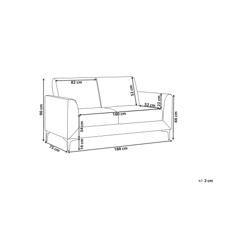 FENES 3-seater sofa Black [2]