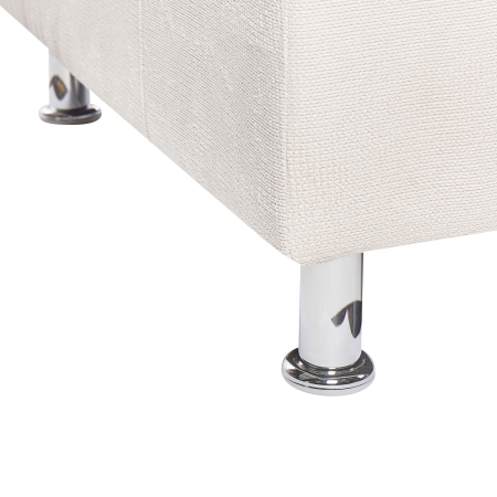 Canapea cu 3 locuri FLORO Chenille Alb-murdar [7]