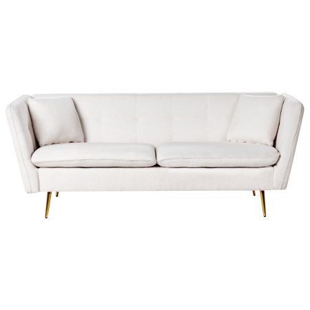 Canapea cu 3 locuri FREDERICA Boucle Alb-murdar [3]