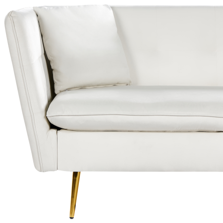 Canapea cu 3 locuri FREDERICA Catifea Alb-murdar [7]