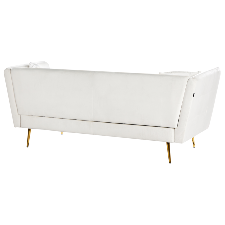 Canapea cu 3 locuri FREDERICA Catifea Alb-murdar [4]