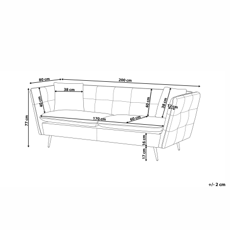 3 seater sofa FREDERICA Pink velvet [2]