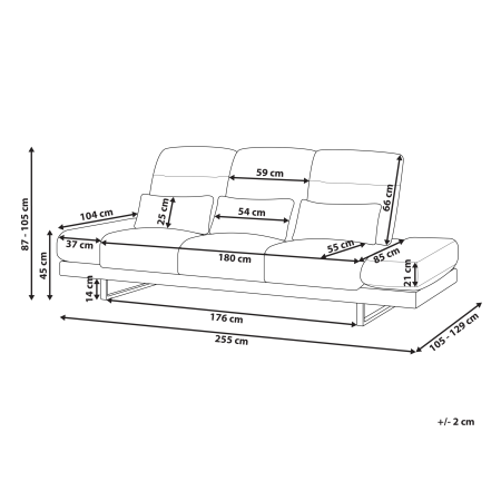IKAST 3-seater sofa bed Taupe [2]