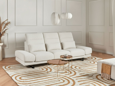 Canapea cu 3 locuri - 3-seater sofa IKAST Velour Light beige