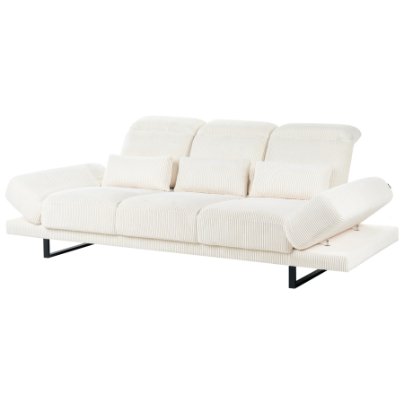 Canapea cu 3 locuri IKAST Velur Bej deschis [5]