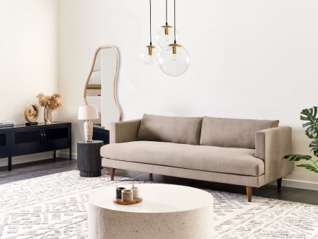 Canapele - Canapea cu 3 locuri JARPEN  Maro deschis