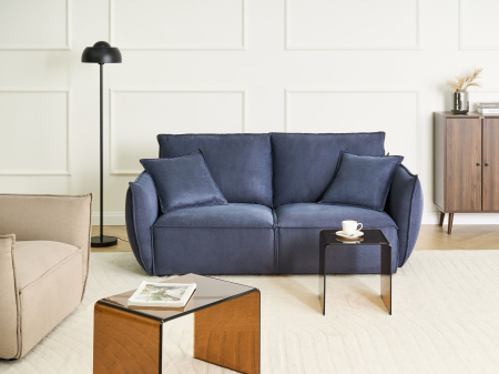 Canapele - Canapea cu 3 locuri KUNES  Albastru închis