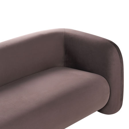 Canapea cu 3 locuri LEIREN Catifea Maro închis [6]