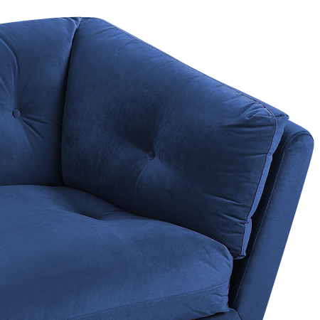 3-seater sofa LENVIK Velvet Navy Blue [6]