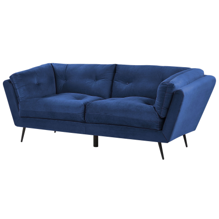 3-seater sofa LENVIK Velvet Navy Blue [3]
