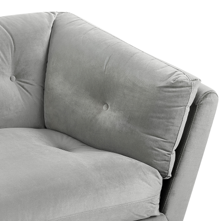 Canapea cu 3 locuri LENVIK Catifea Gri [6]