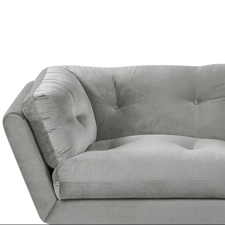 Canapea cu 3 locuri LENVIK Catifea Gri [5]