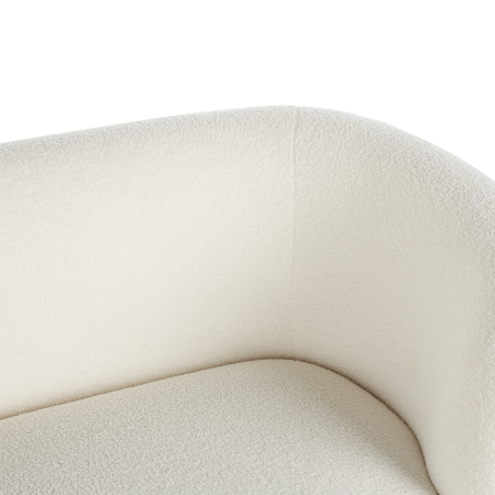 Canapea cu 3 locuri LOEN Boucle Alb [7]