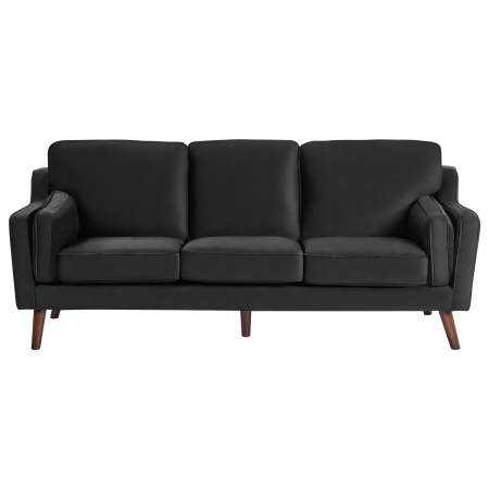 3-seater sofa LOKKA Black velvet [1]
