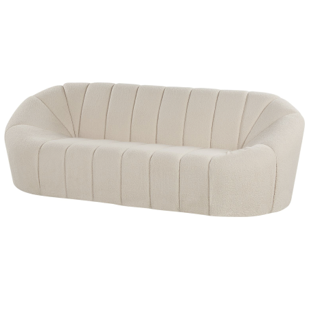 Canapea cu 3 locuri LOMMA Boucle Alb [4]