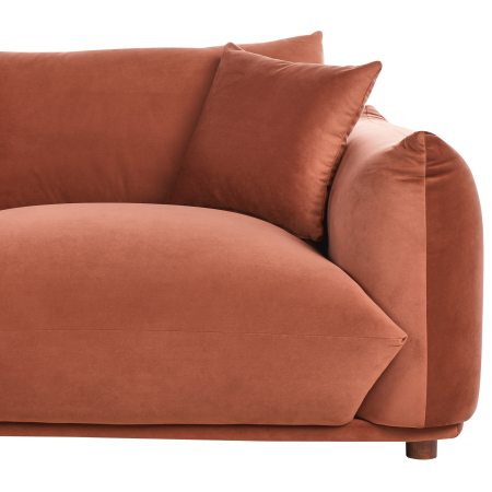 Canapea cu 3 locuri LUVOS Catifea Maro auriu [7]