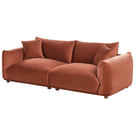 Canapea cu 3 locuri LUVOS Catifea Maro auriu [3]