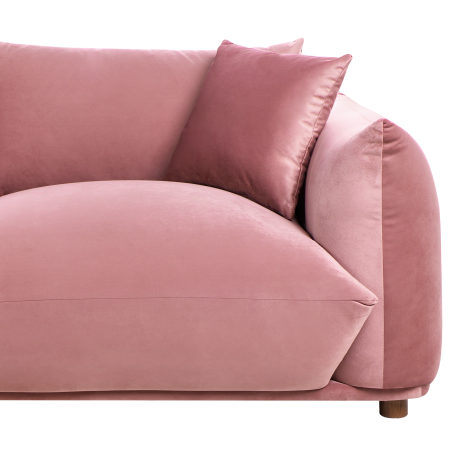 Canapea cu 3 locuri LUVOS Catifea Roz [7]