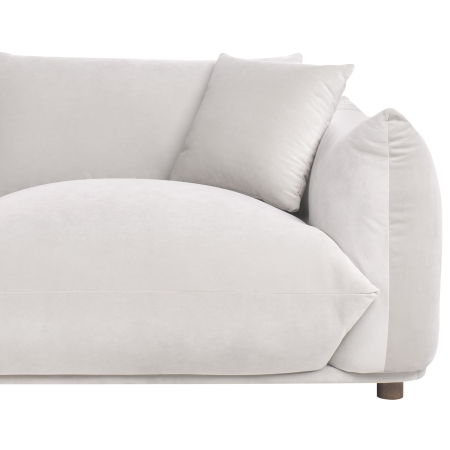 3-seater sofa LUVOS Taupe velvet [7]