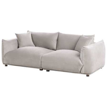 3-seater sofa LUVOS Taupe velvet [3]