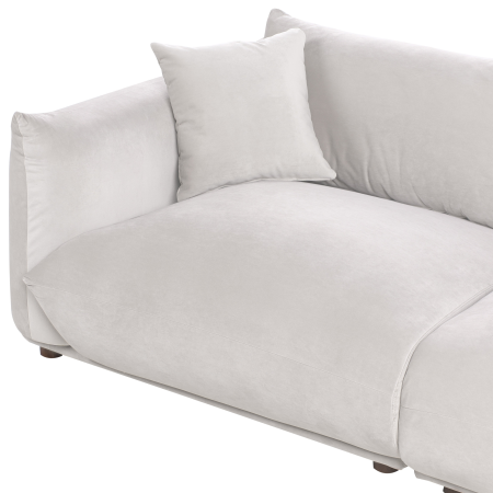 3-seater sofa LUVOS Taupe velvet [8]