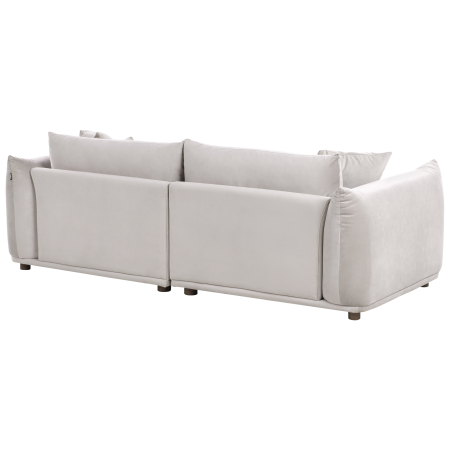 3-seater sofa LUVOS Taupe velvet [4]