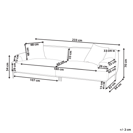 3-seater sofa MATILA Golden brown [2]