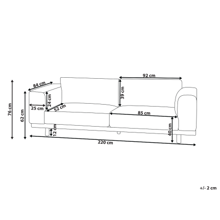 3 seater sofa NIVALA Light grey [2]