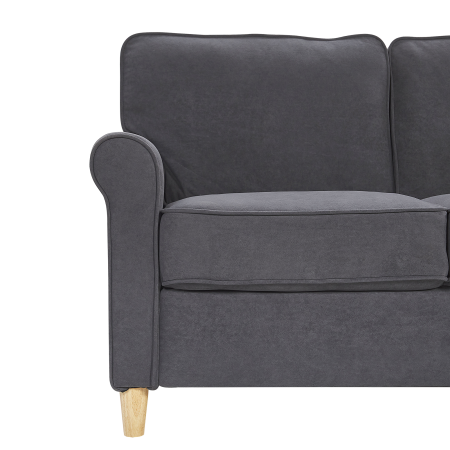 RONNEBY 3-seater sofa Velvet Dark grey [5]