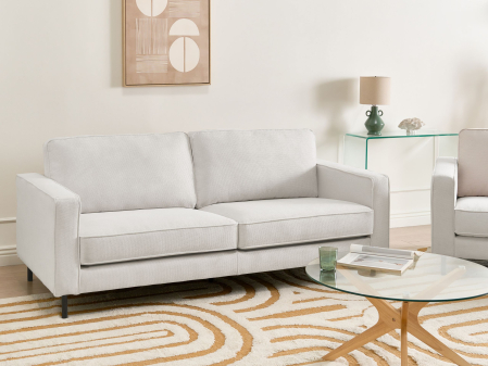 Canapele - Canapea cu 3 locuri SAVALEN  Alb-murdar