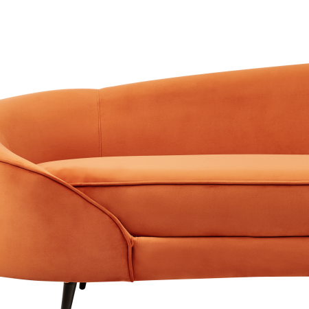SAVAR 3-seater sofa bed Orange Velvet [6]
