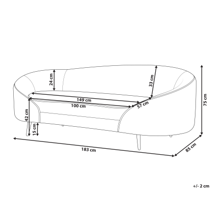 Canapea cu 3 locuri SAVAR Catifea Roz [2]