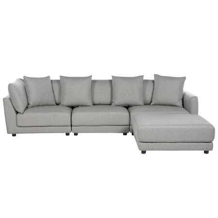 SIGTUNA 3-seater sofa Light grey with ottoman [1]