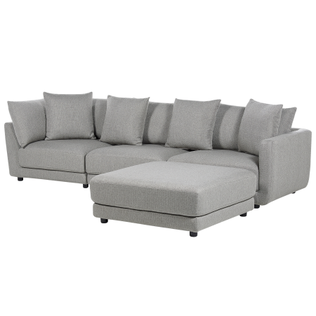 SIGTUNA 3-seater sofa Light grey with ottoman [3]