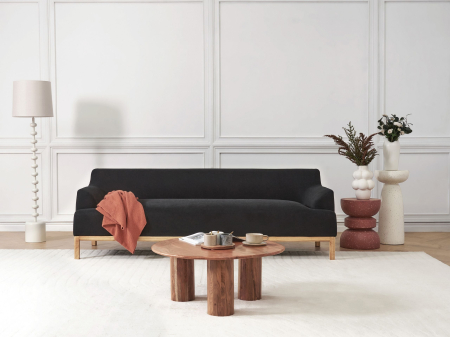 Canapea cu 3 locuri - SOSJO 3-seater sofa bed Black