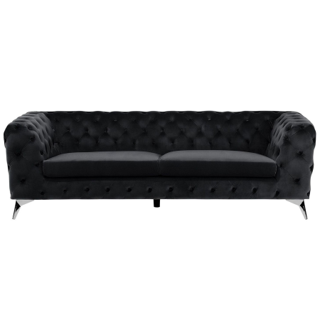 SOTRA 3-seater sofa Black velvet [1]