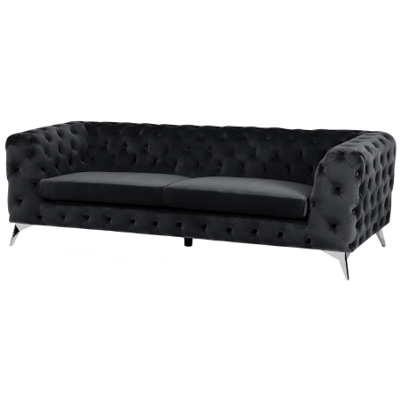 SOTRA 3-seater sofa Black velvet [3]
