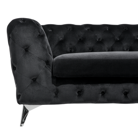 SOTRA 3-seater sofa Black velvet [5]