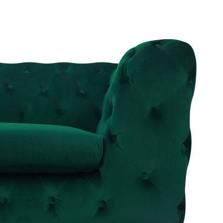 3-seater sofa SOTRA Velvet Emerald green [6]