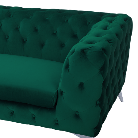 3-seater sofa SOTRA Velvet Emerald green [5]