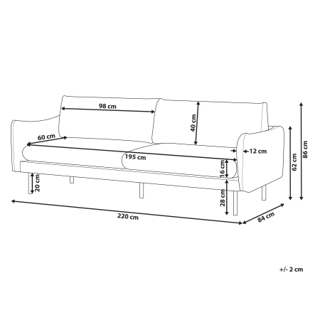 3-seater sofa VINTERBRO Velvet Beige [2]