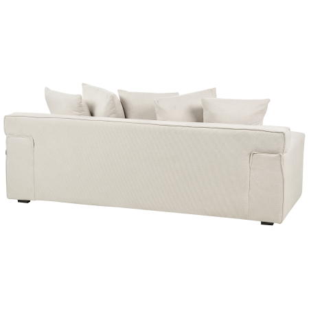 Canapea cu 3 locuri VISKAN Chenille Alb-murdar [4]