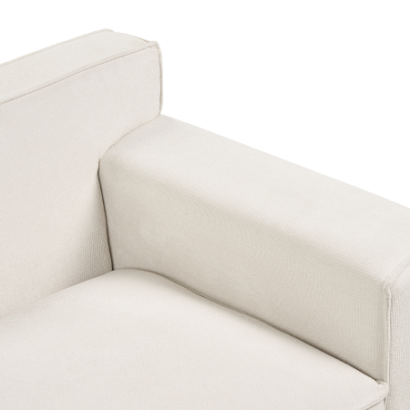 Canapea cu 3 locuri VISKAN Chenille Alb-murdar [7]